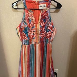 Embroidered sun dress